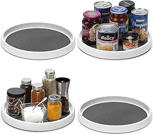 Amazon.com - [ 4 Pack ] 12 Inch Non-Skid Turntable Lazy Susan Organizers - Spinning Rack for Cabi... | Amazon (US)