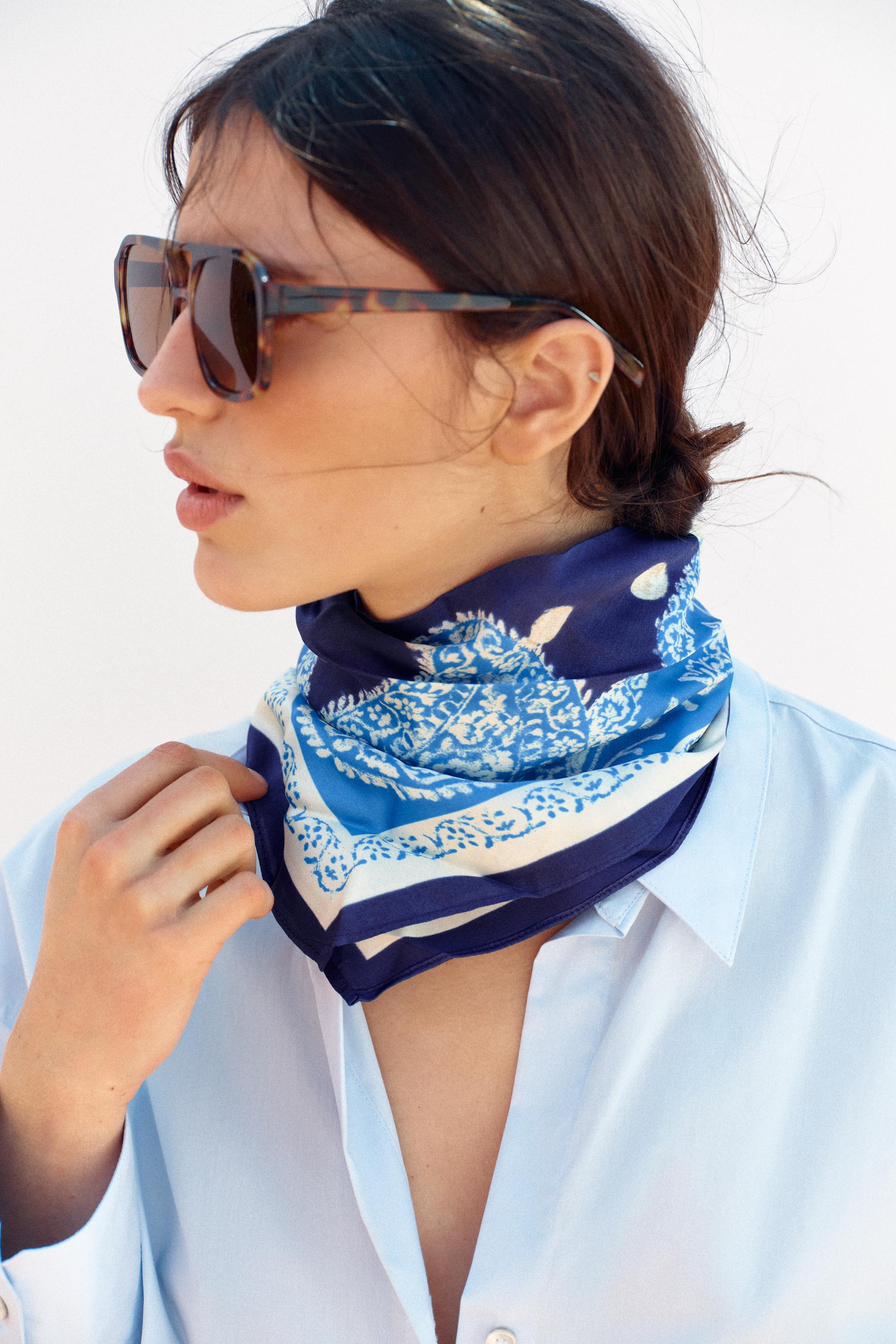 POLKA DOT PRINT SCARF | Zara US