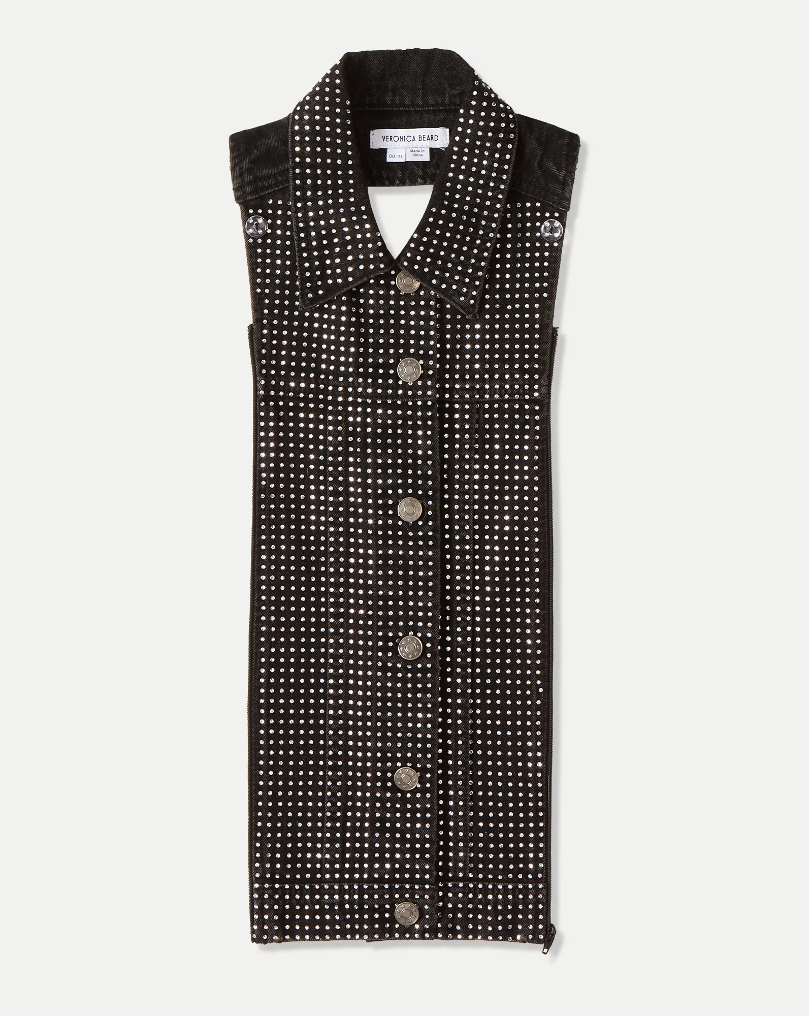 Veronica Beard Slate Embellished Dickey Washed Onyx | Veronica Beard