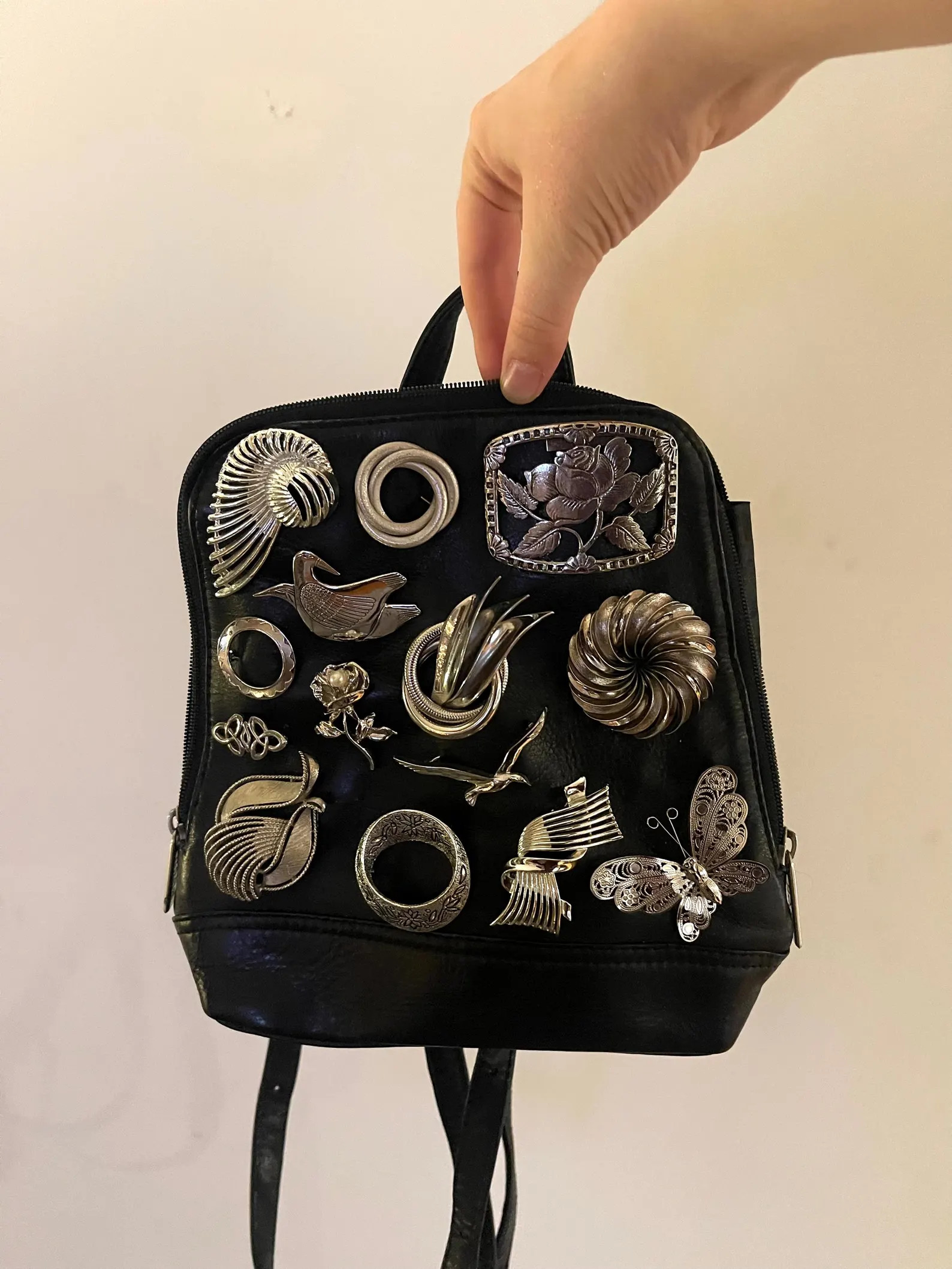 The Charlotte Brooch Bag | vintage brooches, brooch bag, vintage leather bag, wearable art, state... | Etsy (US)