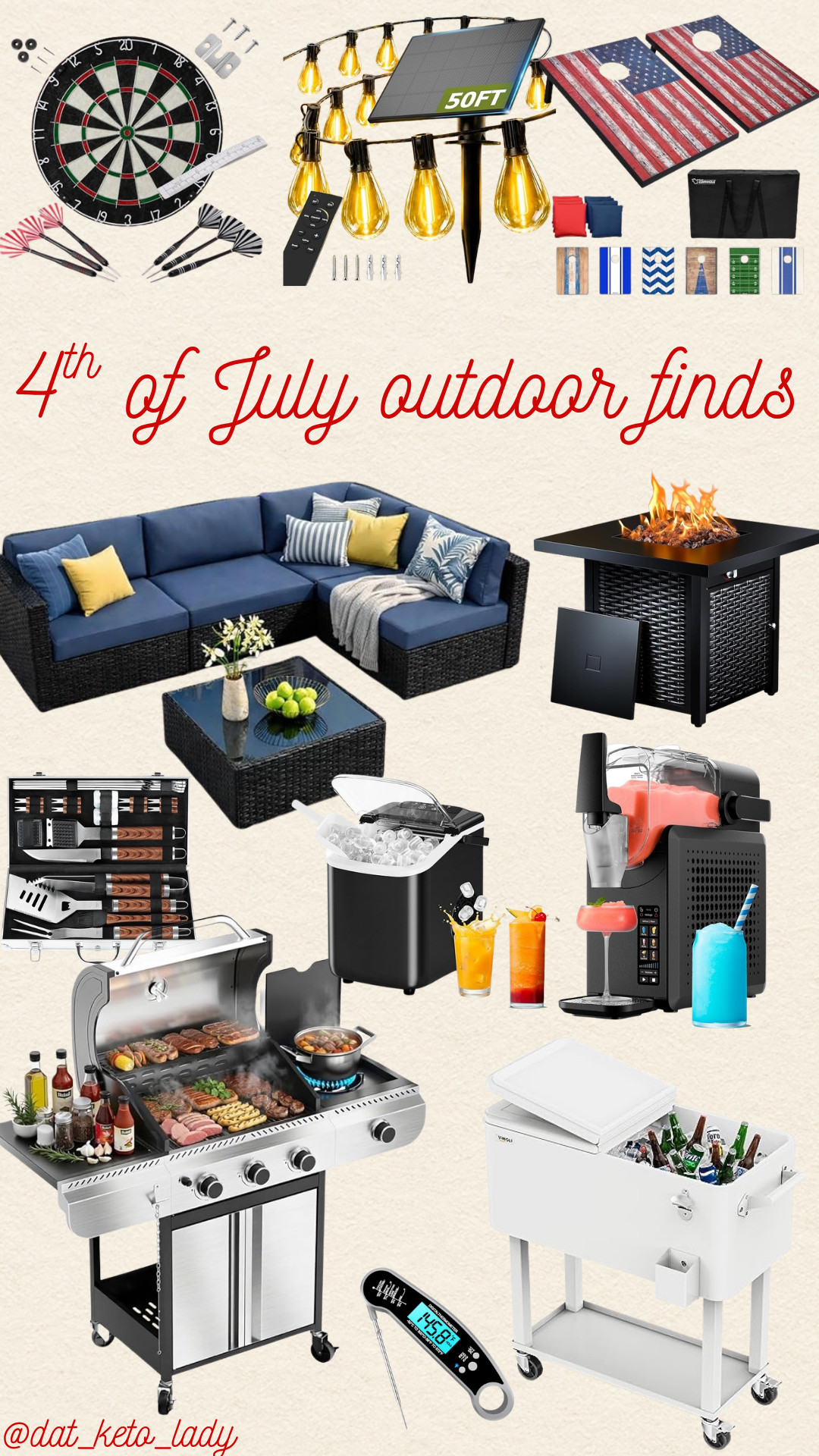 4th of July outdoor finds ❤️💙 

 #LTKdayinmylife #LTKfoodie #LTKHome