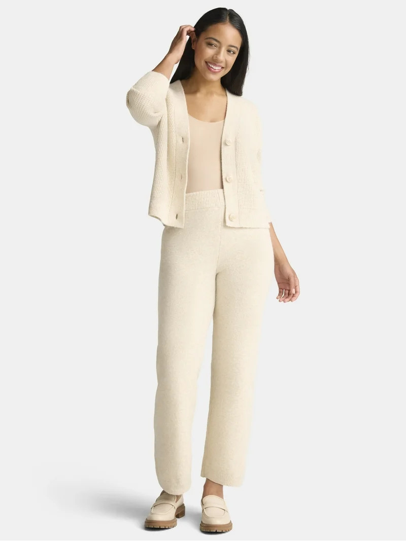 Time and Tru Women's and Women's Plus Cardigan and Pants Sweater Set, 2-Piece, Sizes XS-4X | Walmart (US)
