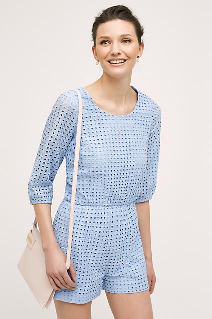 Usoa Eyelet Romper | Anthropologie (US)