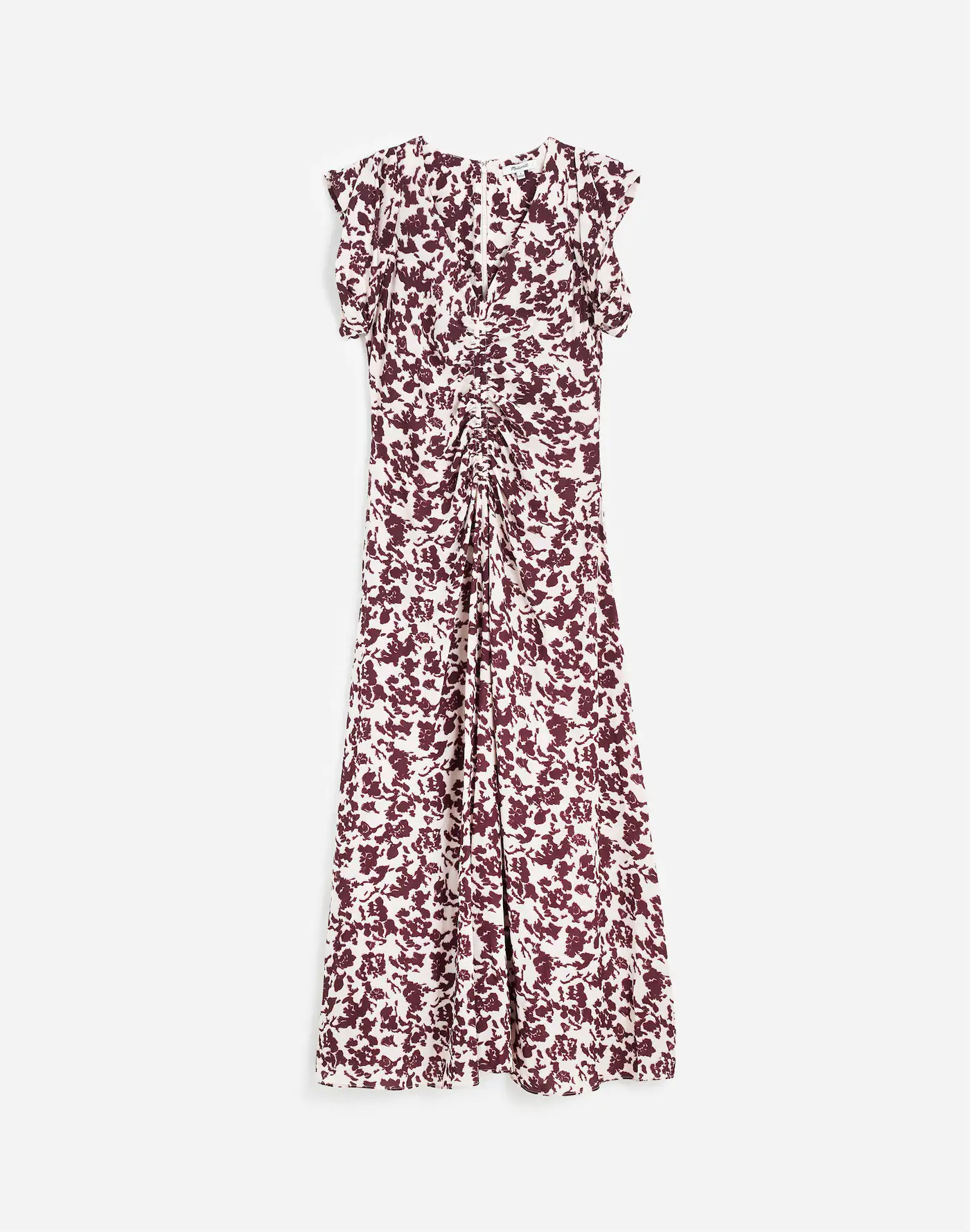 Ruched Flutter Sleeve Midi Dress | Madewell | Madewell