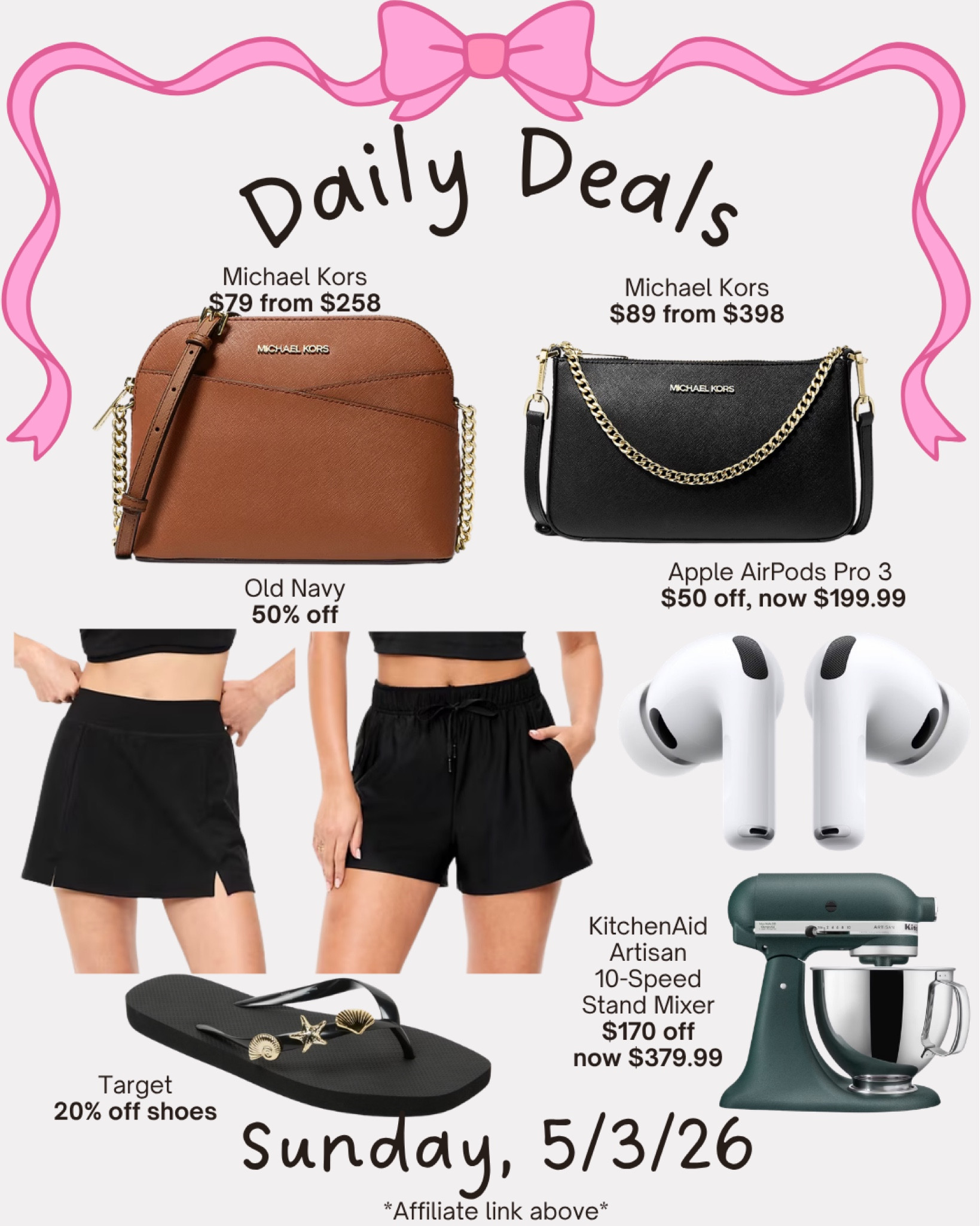 Daily deals @Michael Kors US @Target 

#LTKMothersDay #LTKSeasonal #LTKSaleAlert