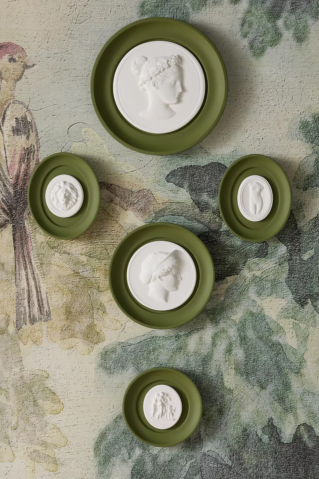 STATUETTE Olive Plaster Framed Intaglio Gallery Wall Charm | Anthropologie (US)