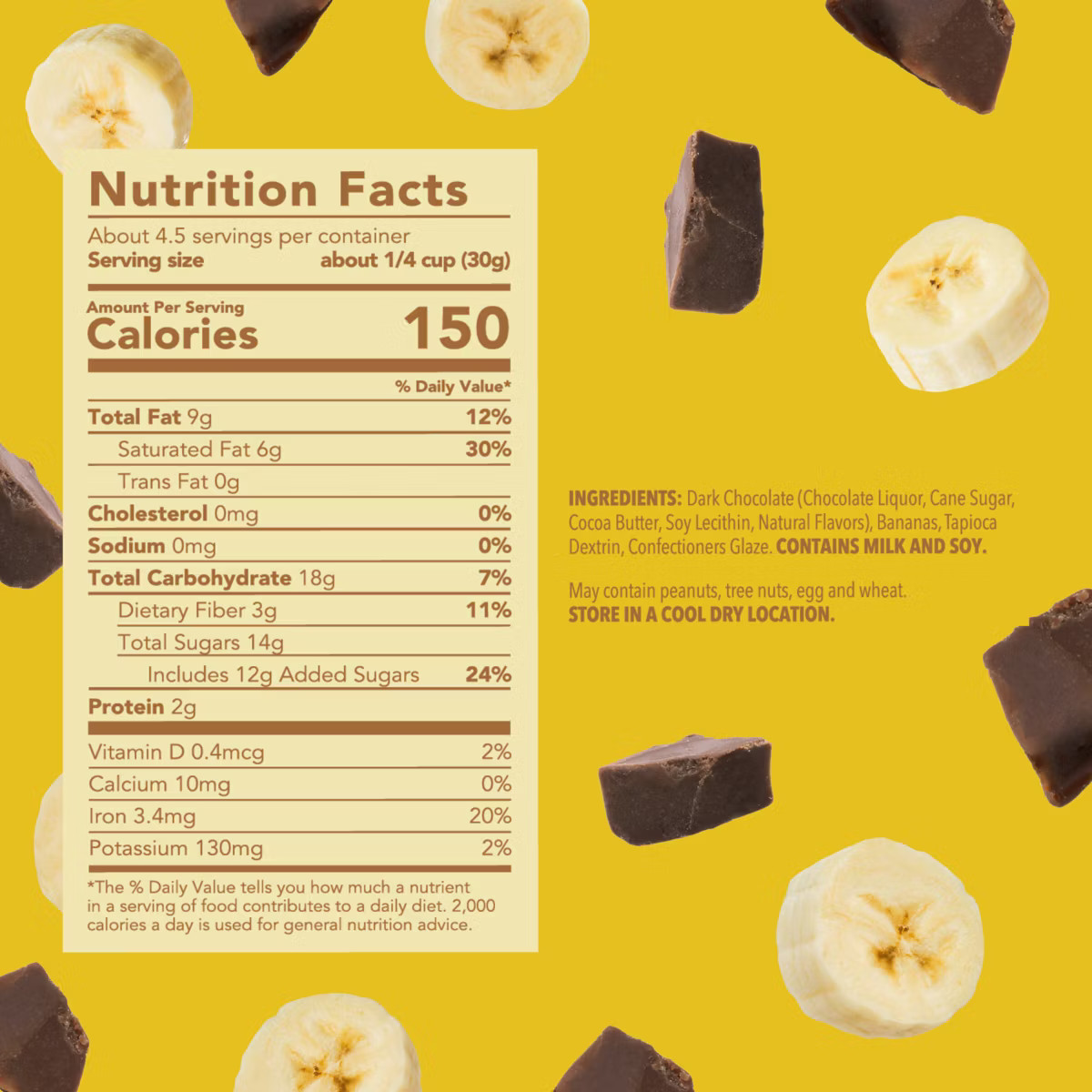 Tru Fru Hyper-Dried Banana Covered in Dark Chocolate Candy - 4.5oz | Target