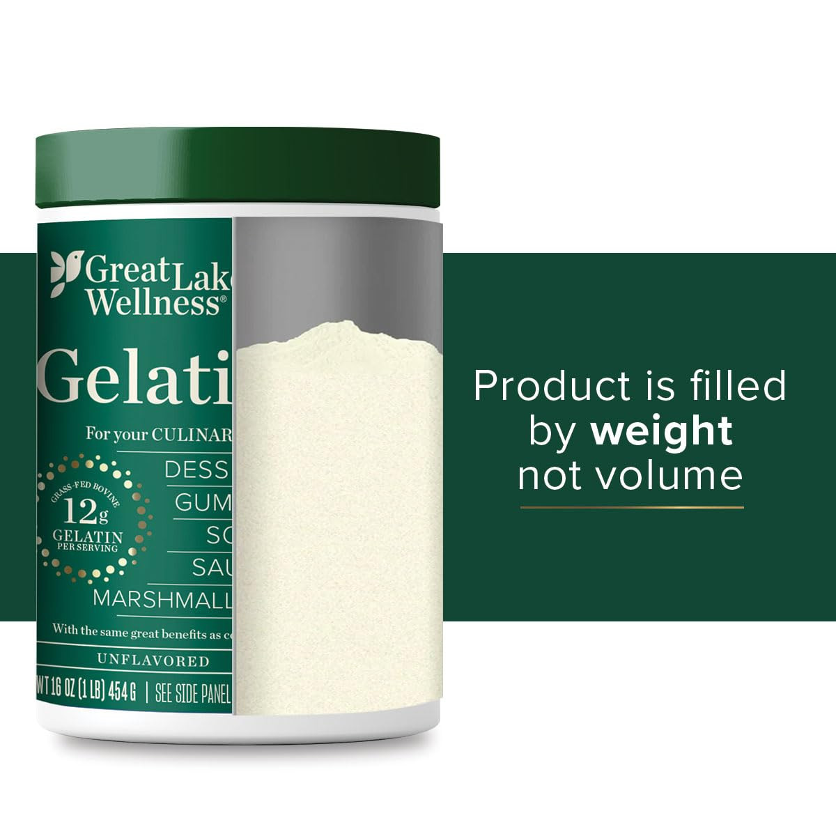 Great Lakes Wellness Beef Gelatin Powder for Culinary Needs - Perfect for Gummies, Marshmallows, ... | Amazon (US)