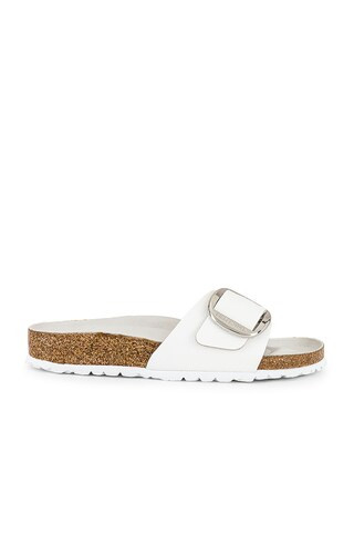 BIRKENSTOCK Madrid Big Buckle Sandal in White from Revolve.com | Revolve Clothing (Global)