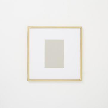 Gallery Frame, Polished Brass, 5"x7" (12"x12" Frame) | West Elm (US)