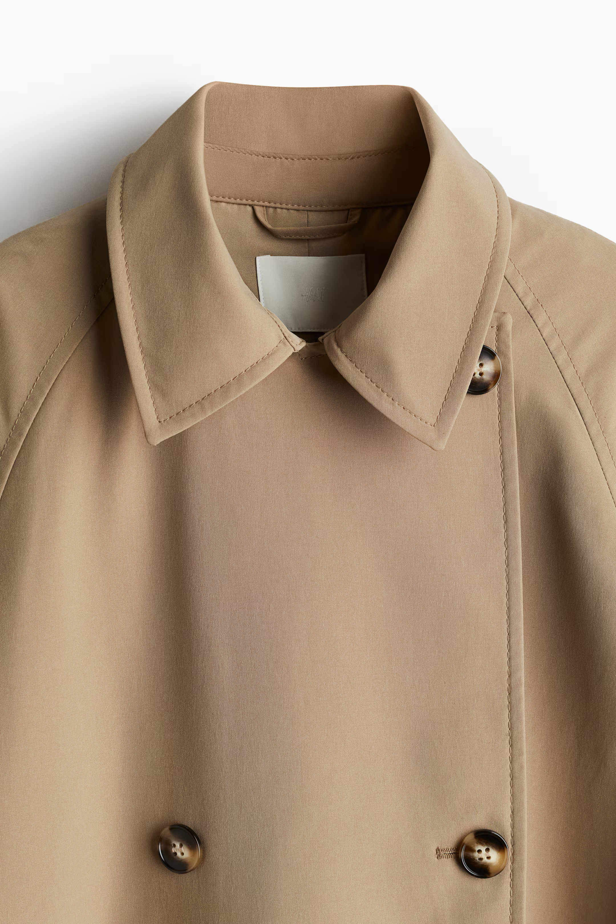 Double-breasted Trench Coat - Dark beige - Ladies | H&M US | H&M (US + CA)