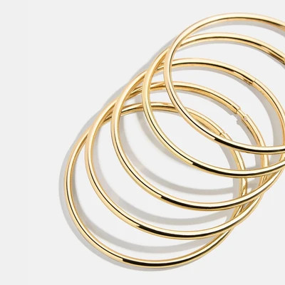 Alexia Bangle Bracelet Set - Gold | BaubleBar