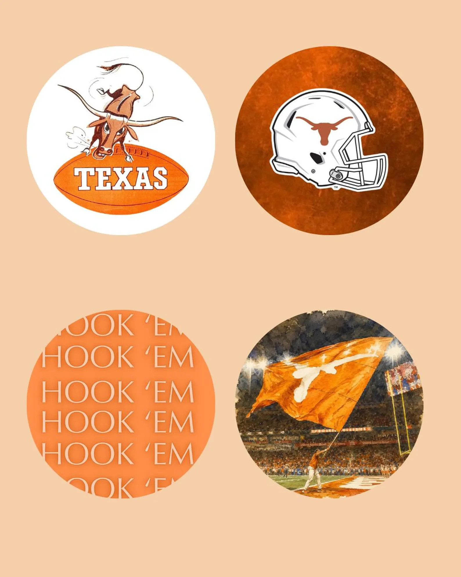 Texas Gameday Buttons | Etsy (Global)