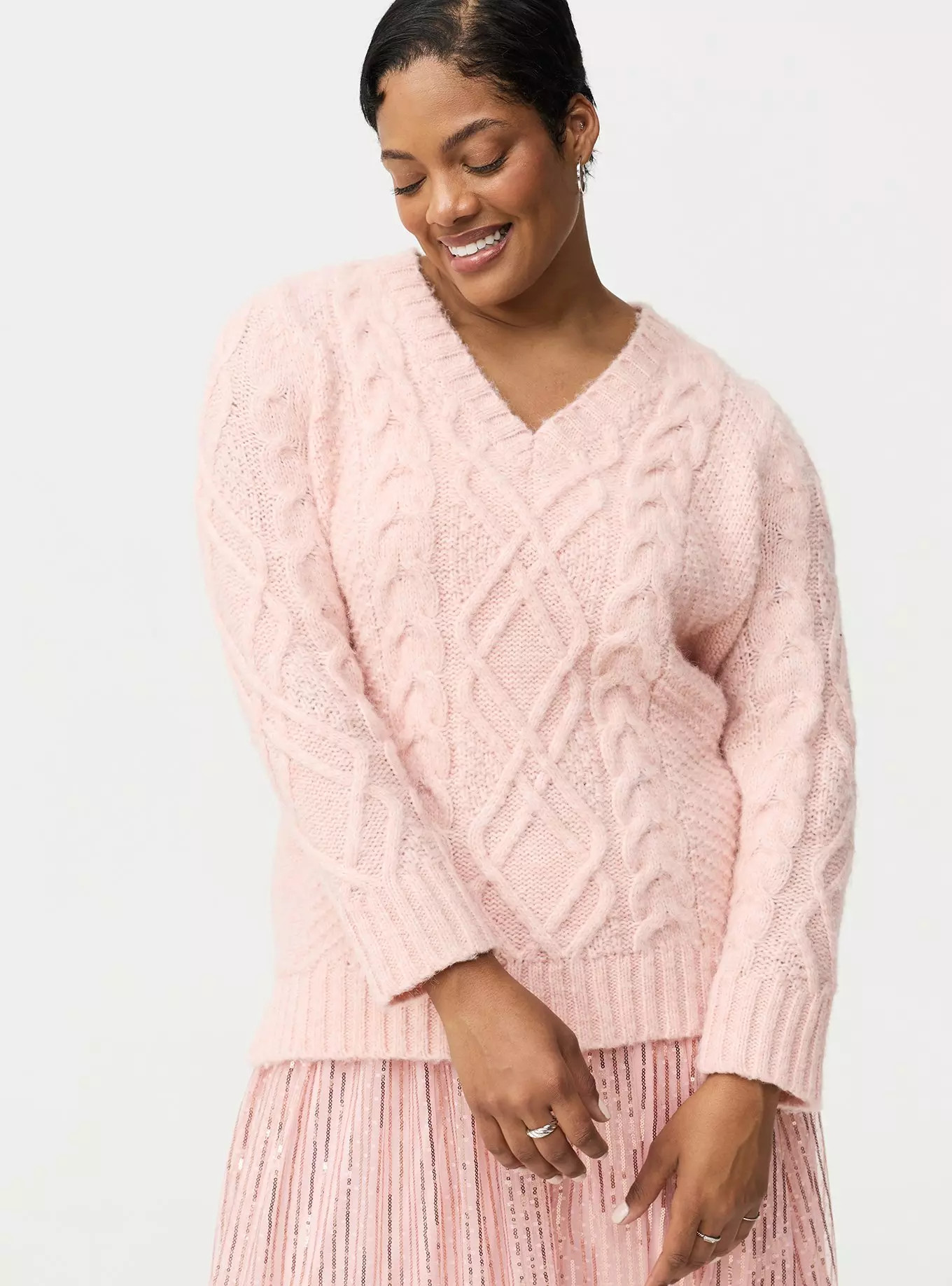 Cable Knit Tunic Sweater | Torrid (US & Canada)