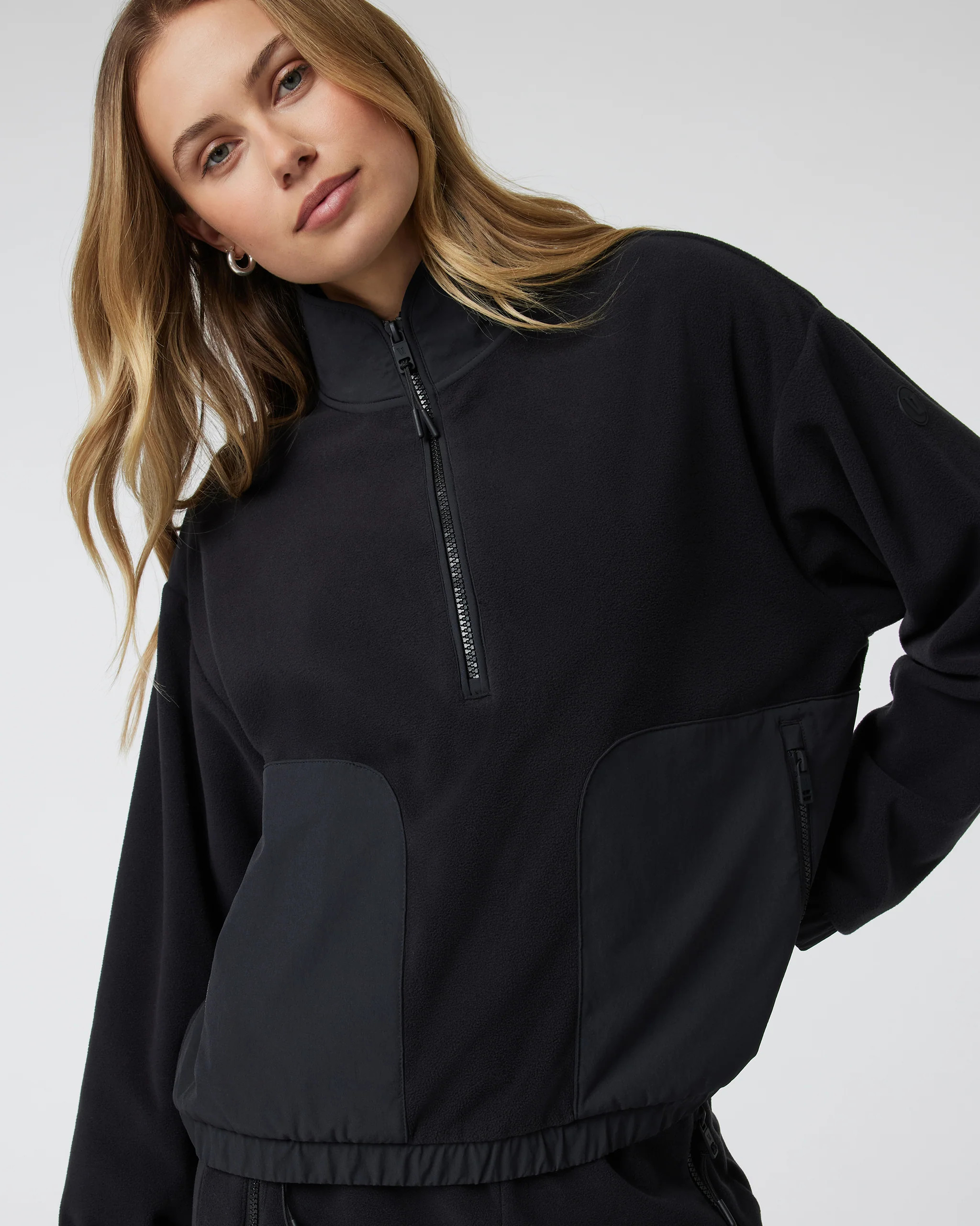Women's Aspen Half Zip | Black Fleece Pullover | Vuori | Vuori Clothing (US & Canada)