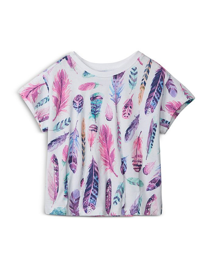 Girls' Watercolor Feathers Slouchy Tee - Little Kid, Big Kid | Bloomingdale's (US)