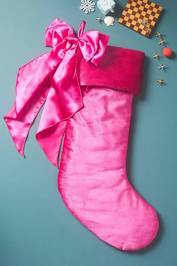 Velvet Bow Stocking | Anthropologie (US)