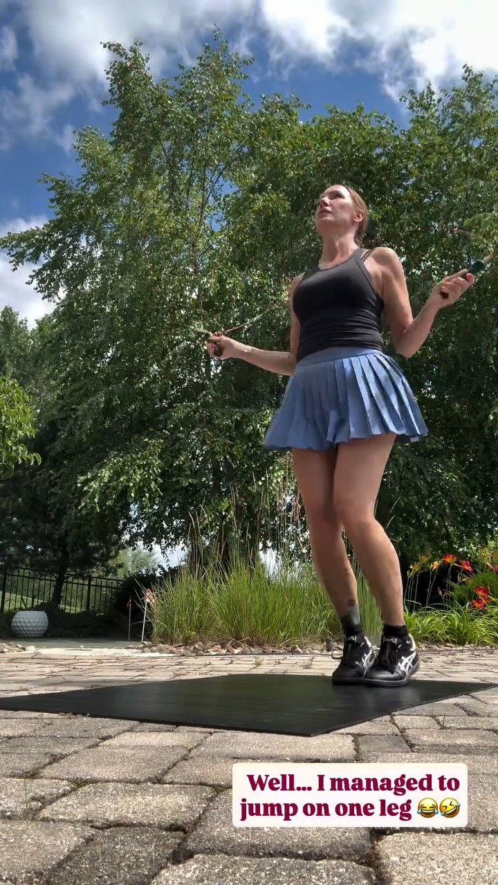 Link my out & jump rope situation! Wearing size small in skirt and size 6 in tank top and 7.5 in sneakers

#LTKActive #LTKOver40 #LTKStyleTip