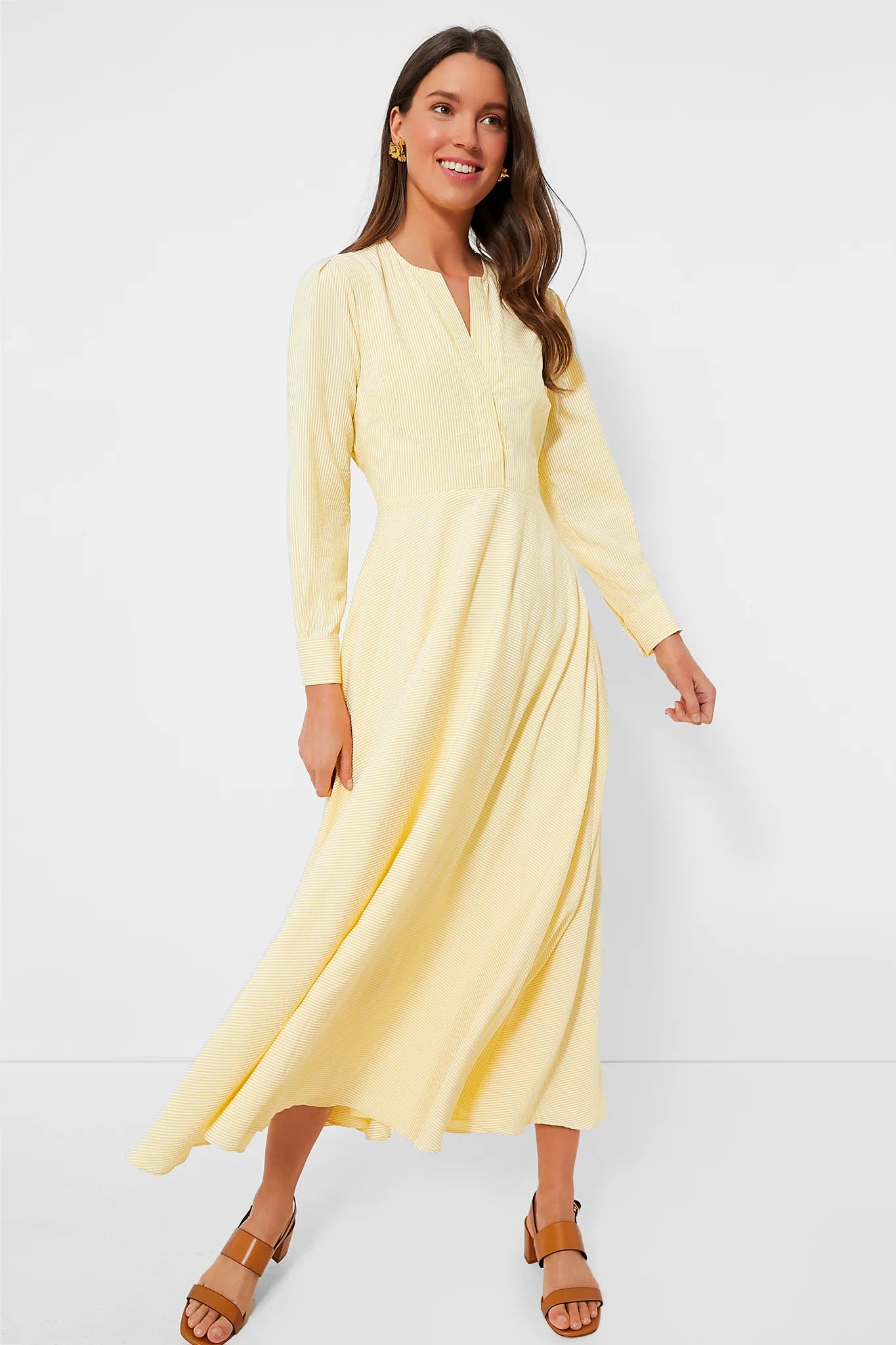 Lemon Meringue Stripe Mila Dress | Tuckernuck (US)