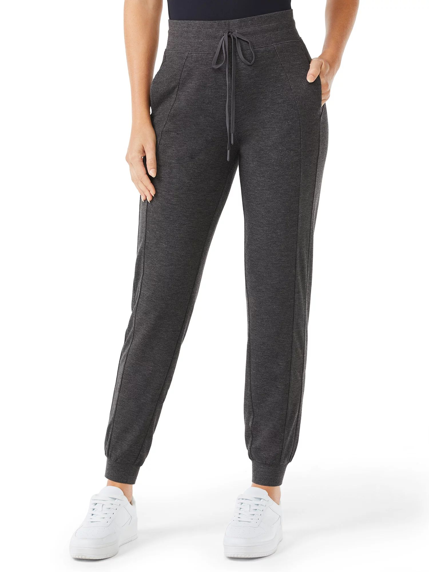 Sofia Active by Sofia Vergara Women’s Ribbed Trim Joggers - Walmart.com | Walmart (US)