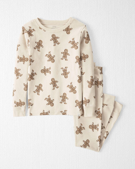 Kid Organic Cotton Pajamas Set in Gingerbread Man Print | Carter's Inc