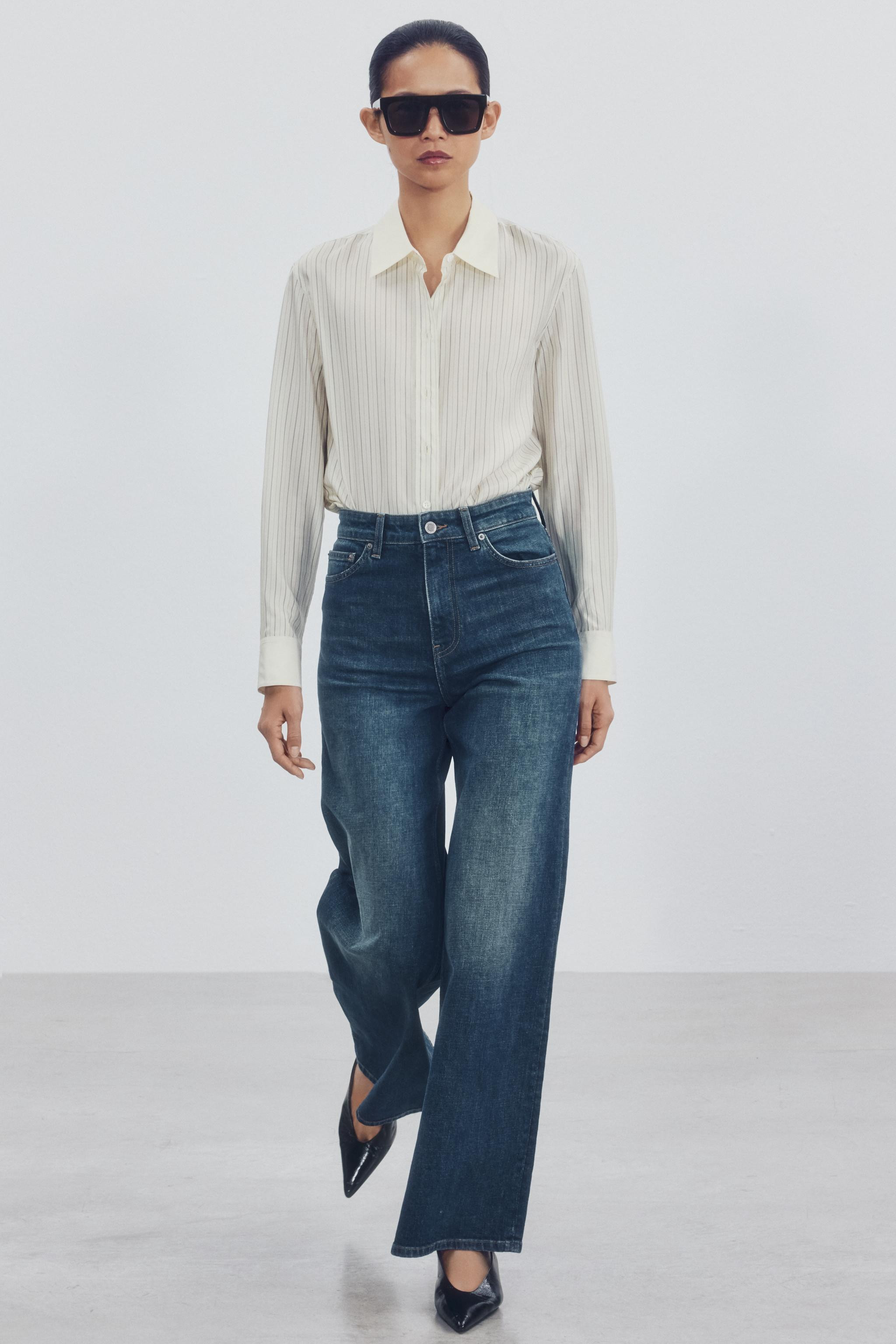 ZW COLLECTION COMFORT HIGH-RISE WIDE-LEG JEANS | Zara US