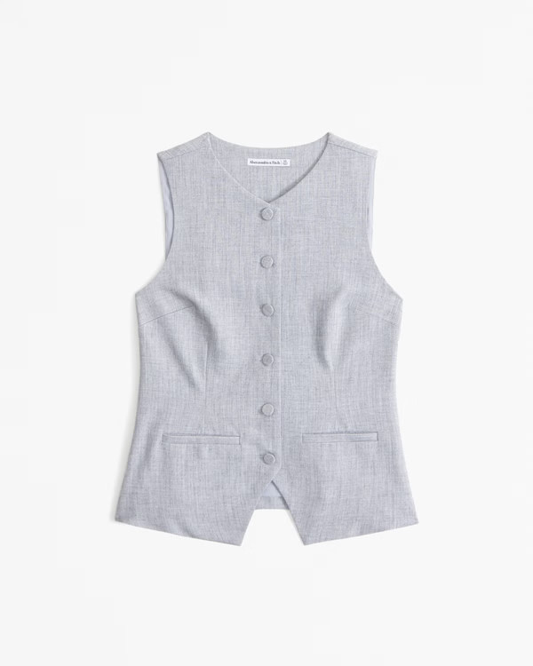 Long-Length Tailored Vest Set Top | Abercrombie & Fitch (US)
