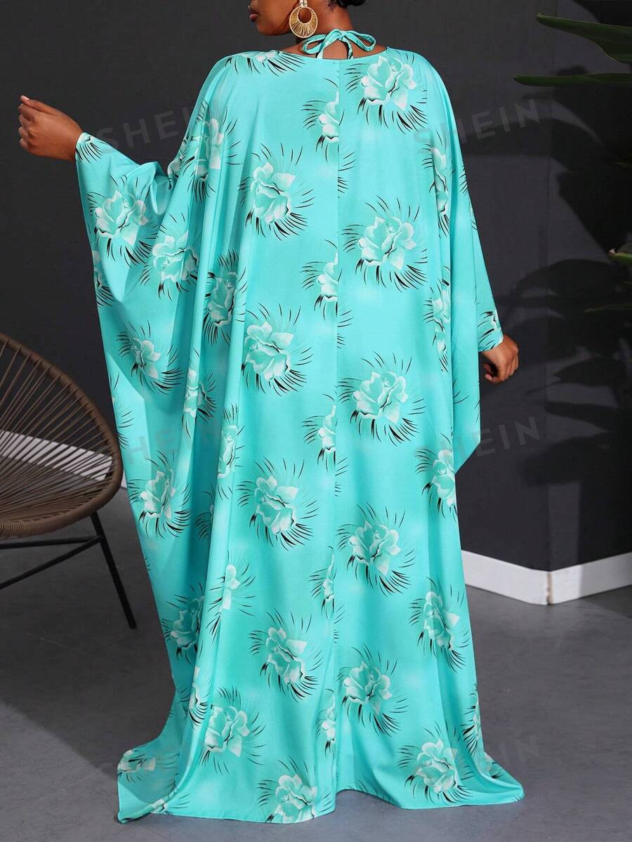 SHEIN Slayr Slayr Plus Size Vacation Loose Fit Three-Piece Set For Women Including Halter Top, Wi... | SHEIN