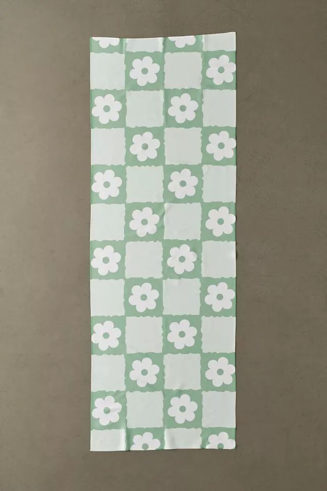 Retro Flower Checker By thespacehouse For Deny Yoga Towel | Urban Outfitters (US and RoW)