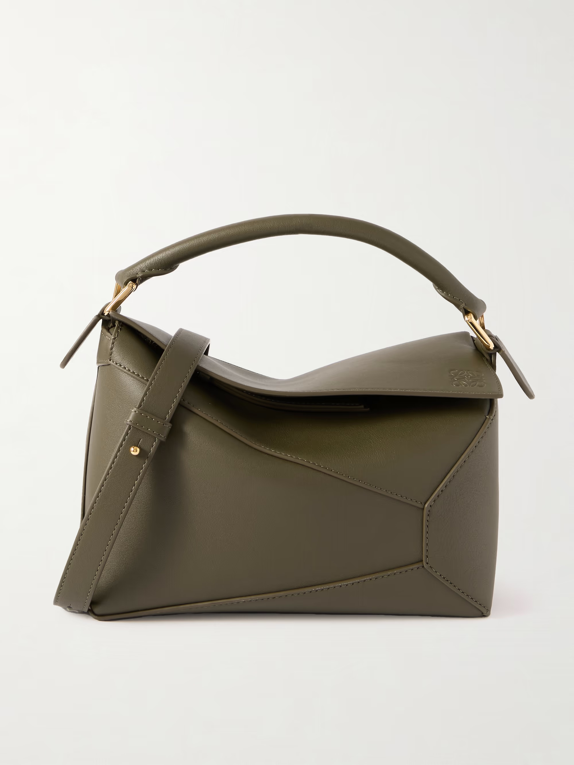 LOEWE Puzzle Edge small textured-leather shoulder bag | NET-A-PORTER | NET-A-PORTER (US)