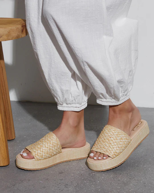 Lotus Braided Raffia Platform Sandals | VICI