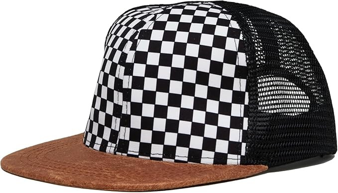Funky Junque Kids Trucker Hat - Toddler Boys & Girls Flat Brim Baseball Cap, Youth Mesh Sun Beach... | Amazon (US)