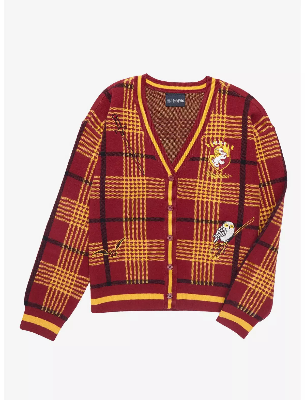 Harry Potter Gryffindor Plaid Women's Cardigan - BoxLunch Exclusive | BoxLunch