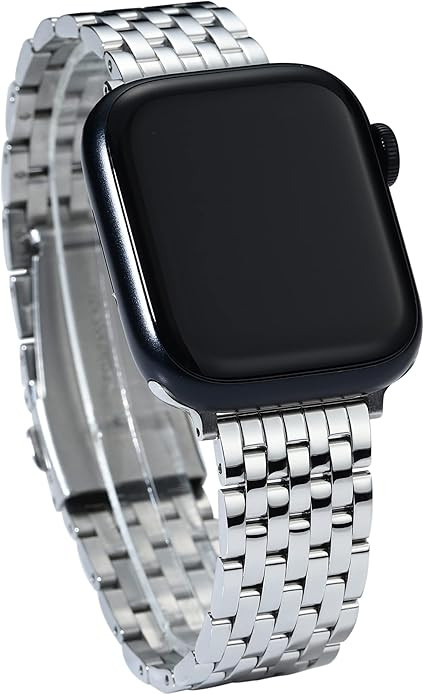 Seven-link Watch Band for Apple Watch Series 11, 10, 9, 8, 7, 6, 5, 4, 3, 2, 1 and SE 3/2/1 for W... | Amazon (US)