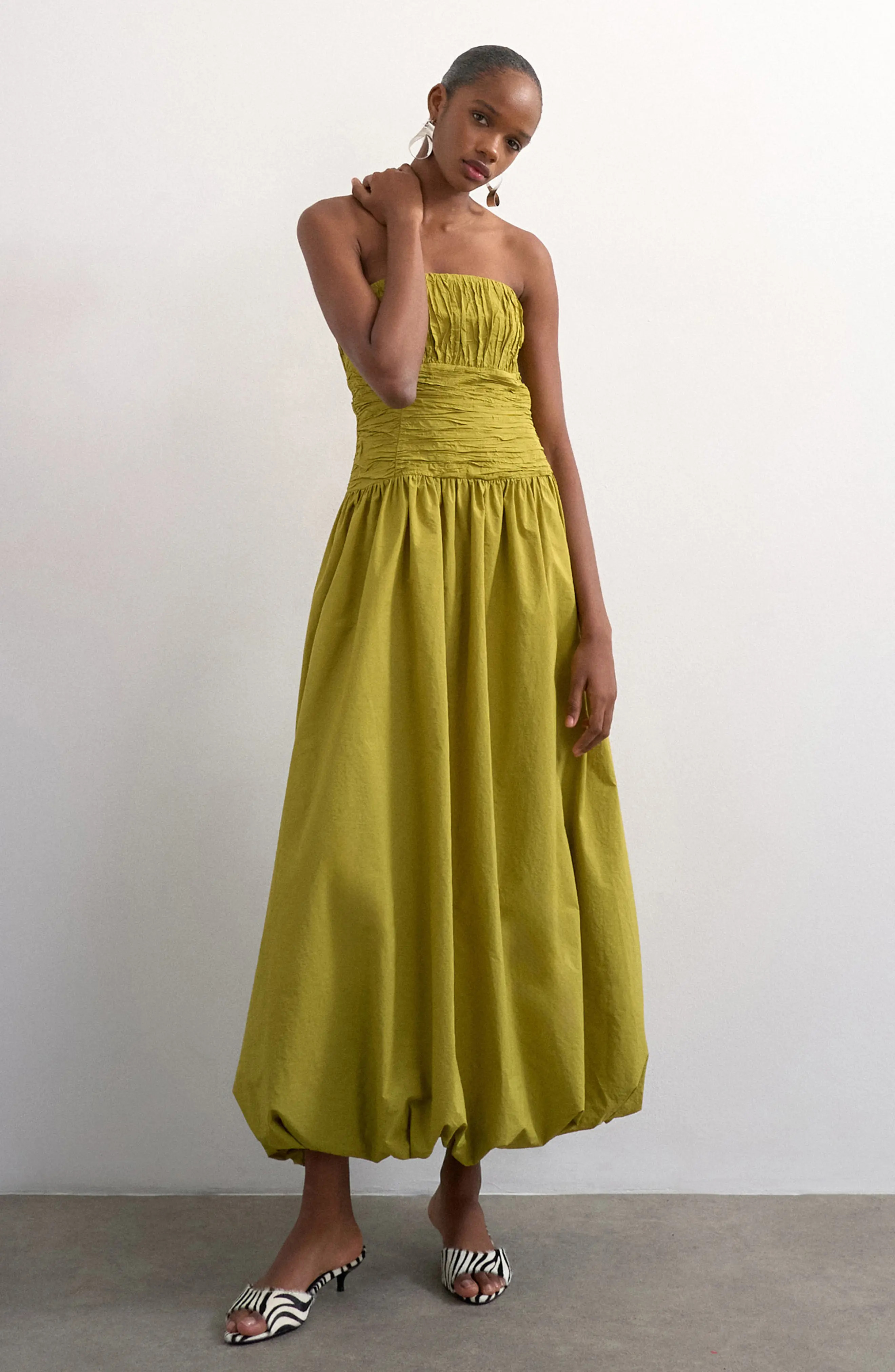 Topshop Premium Strapless Bubble Hem Dress (Women) | Nordstrom | Nordstrom