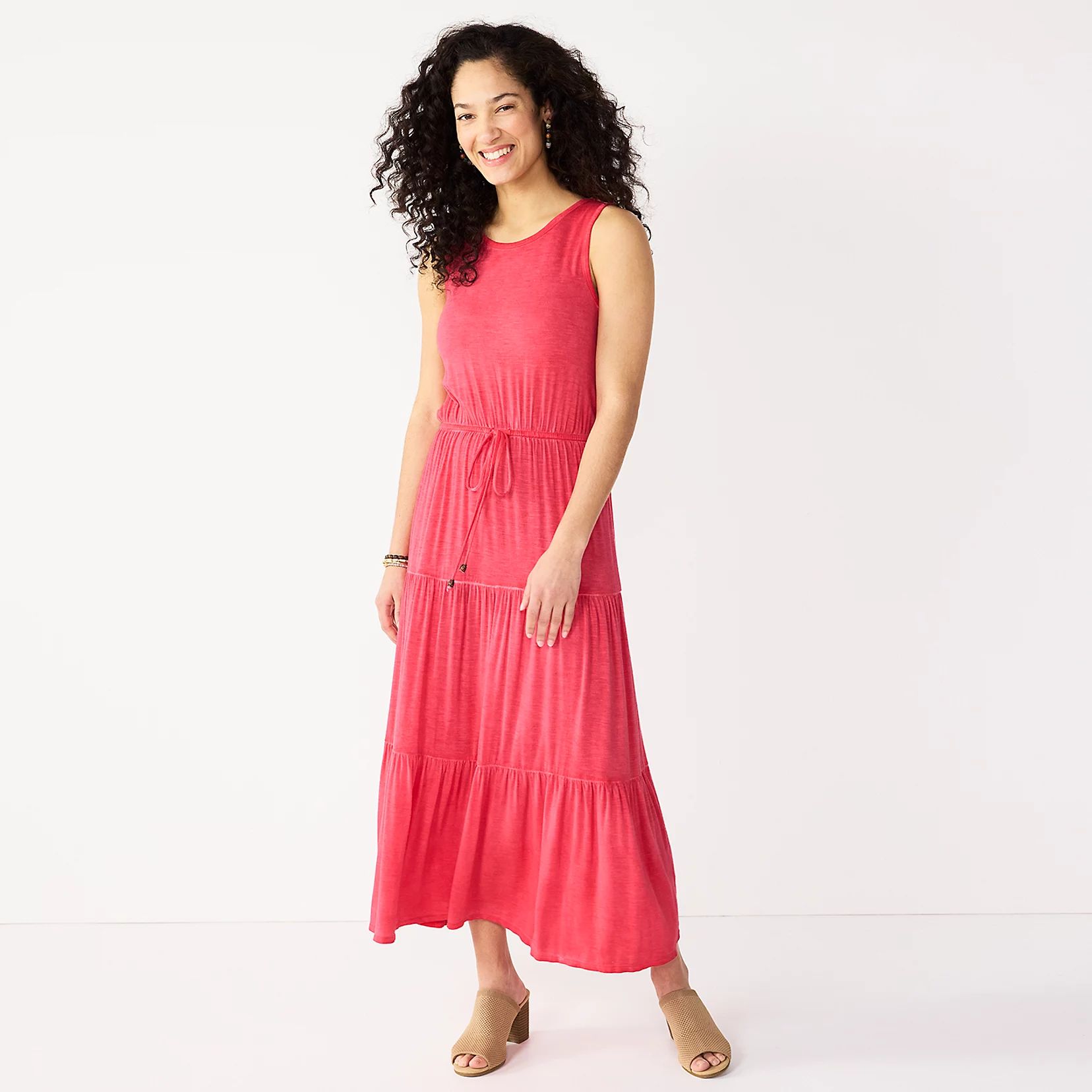 Women's Sonoma Goods For Life® Tiered Maxi Tank Dress | Kohl's