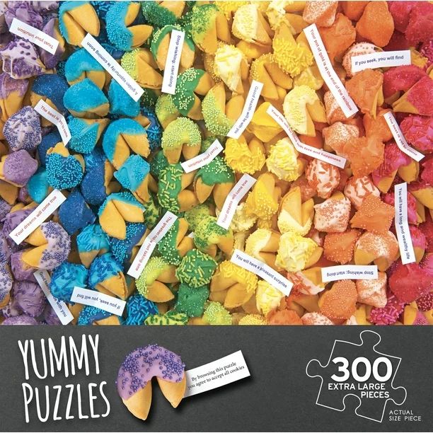 Cra-Z-Art Yummy 300 XL Piece Jigsaw Puzzle - Rainbow Fortune Cookies - Walmart.com | Walmart (US)