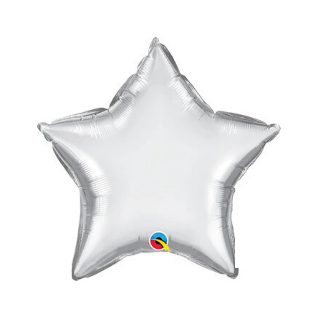 Chrome Silver Star Shaped Balloon | Ellie and Piper