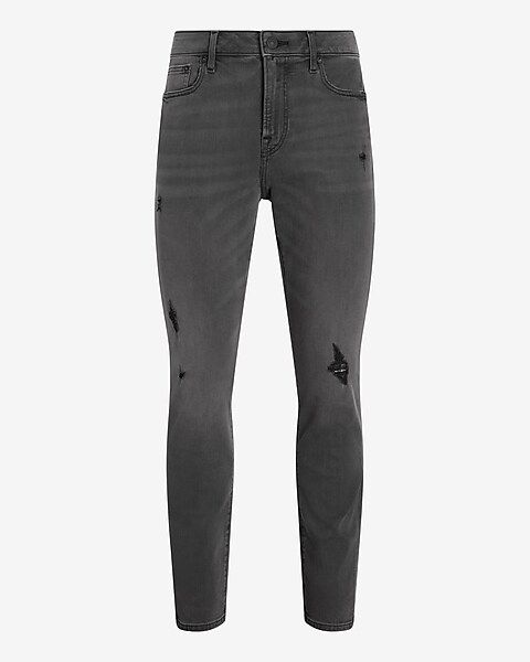 EDITION Athletic Tapered Slim Ripped Black Temp Control Hyper Stretch Jeans | Express