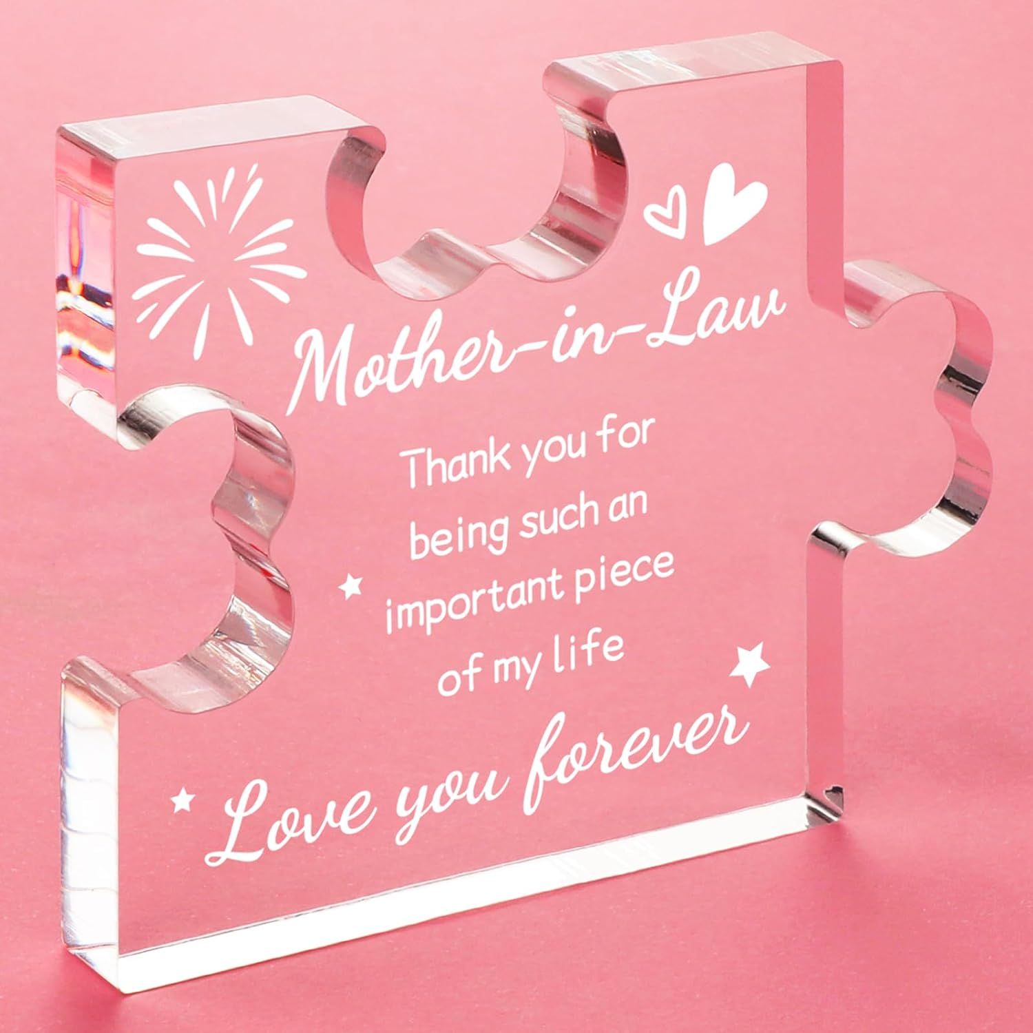 Funnli Mother in Law Gifts from Daughter in Law Acrylic Puzzle Plaque - Christmas Gifts for Mothe... | Amazon (US)