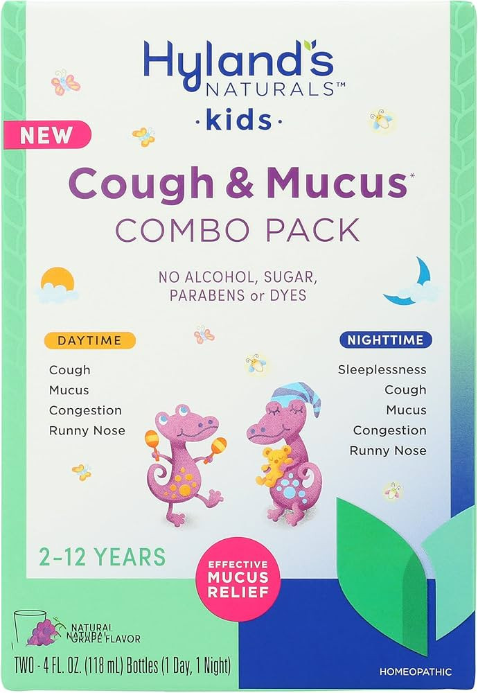 Hyland's Kids Cough Syrup and Mucus Relief Daytime and Nighttime Combo Pack, Kids Medicine for Ag... | Amazon (US)