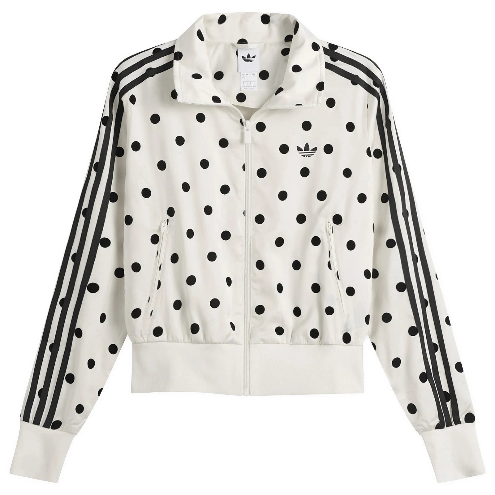 Adidas Women's Polka Dot Firebird Tracktop in Off White, Size Small | END. Clothing