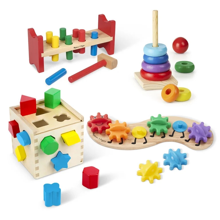 Melissa & Doug 4 Wooden Classic Rainbow Learning Toys | Walmart (US)