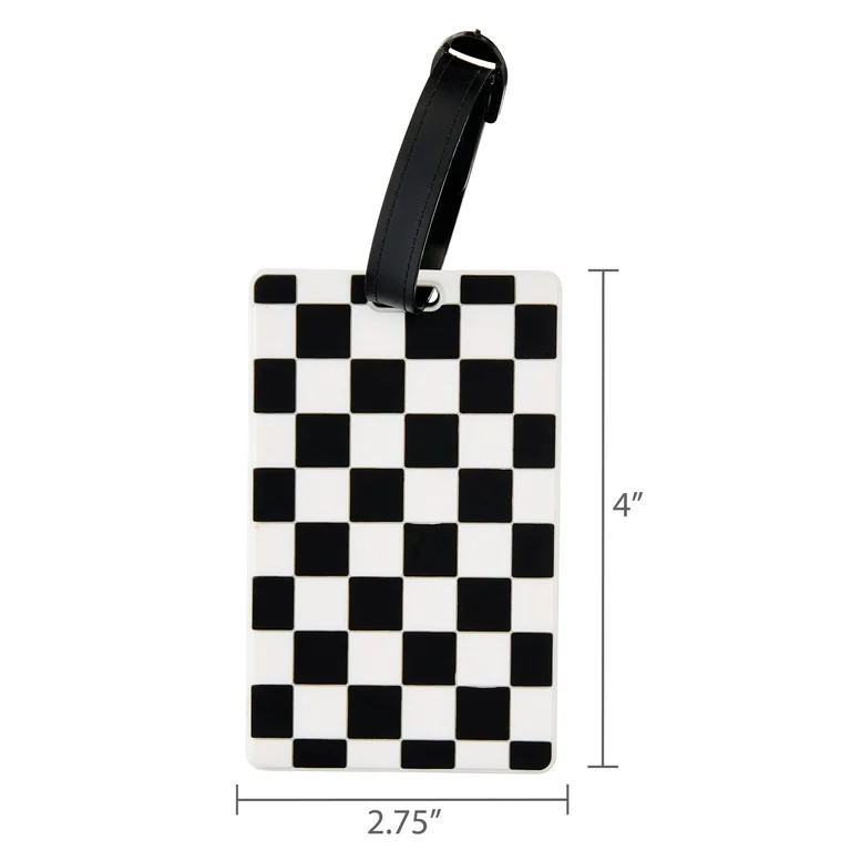 Protege Black and White Checkerboard Luggage Tag | Walmart (US)