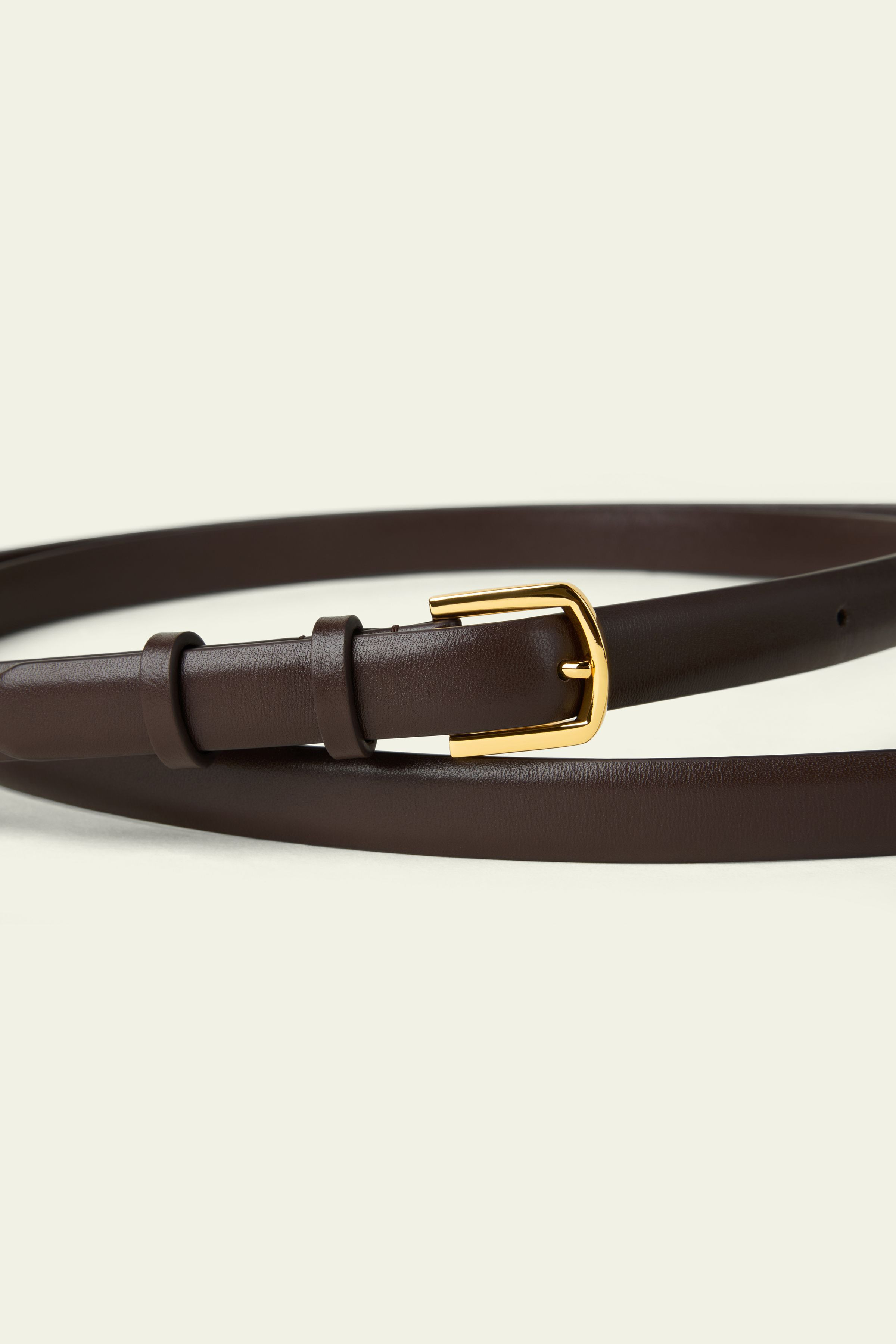 Slim Double-Strap Leather Belt | LILYSILK