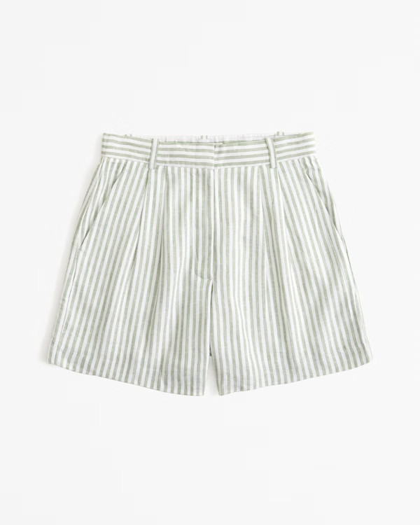A&F Sloane Tailored Linen-Blend Short | Abercrombie & Fitch (UK)