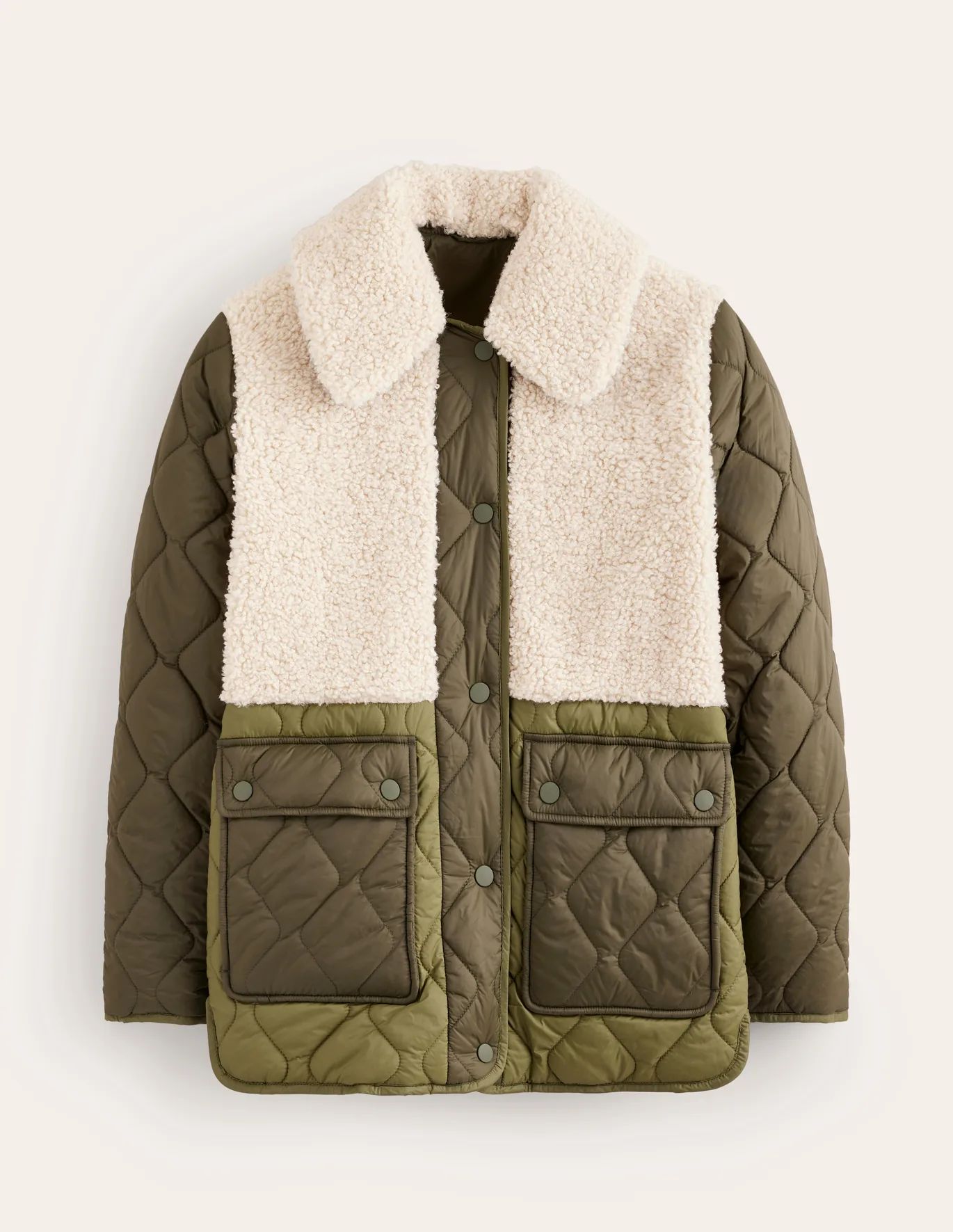 Chester Quilted Borg Coat | Boden (US)