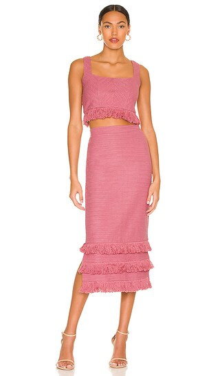 Augusta Top & Skirt Set in Mauve | Revolve Clothing (Global)