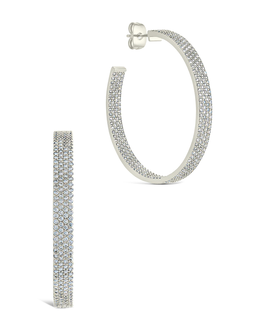 Velma CZ Statment Hoops | Sterling Forever