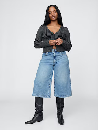 High Rise Denim Culotte Jeans | Gap (US)